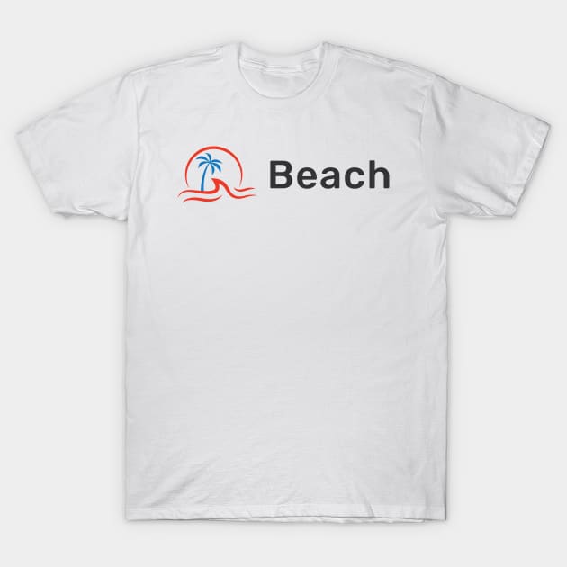 beach, simple design T-Shirt by Wowcool